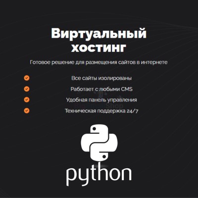 Хостинг для Python быстрый и недорогой - купить в Нижнеусинском
